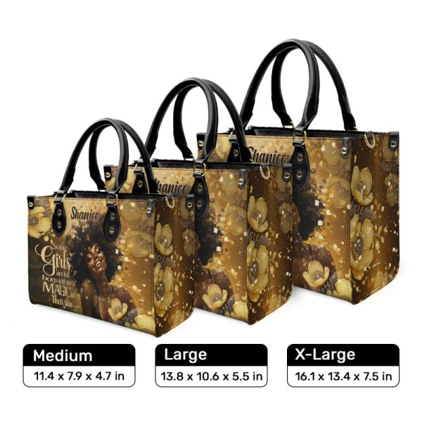 Born With The Magic - Personalized Leather Hand Bag Stb89