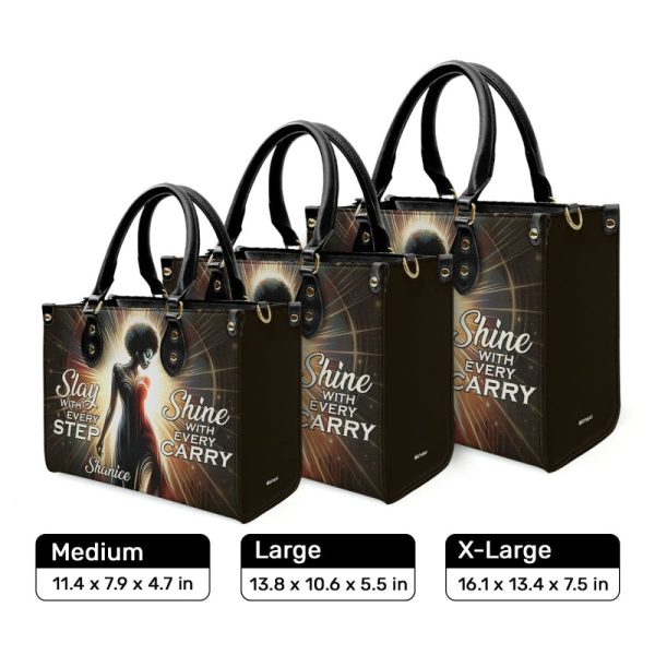 Slay And Shine - Personalized Leather Handbag Sb306