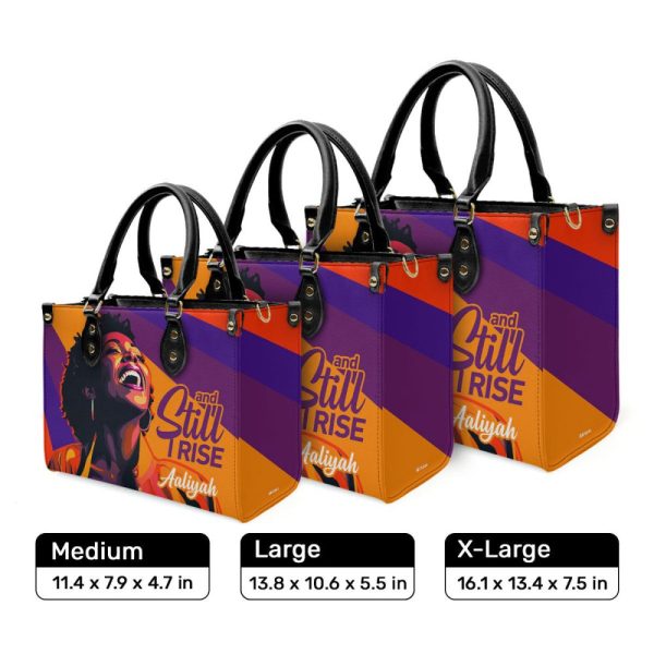 And Still I Rise - Personalized Leather Handbag Stb49B