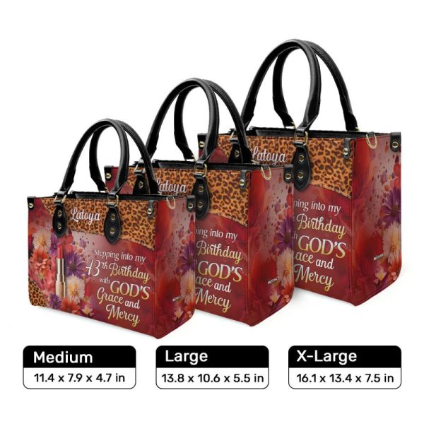 Stepping Into My Birthday - Personalized Leather Handbag Stb61