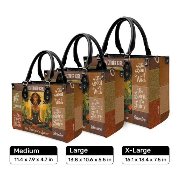The Soul Of Witch - Personalized Leather Handbag Stb73