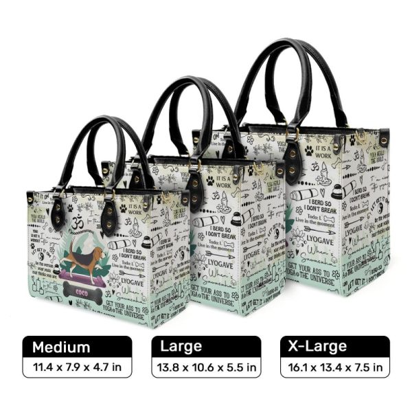 I'M Nicer After Yoga - Personalized Leather Hand Bag Sblhbt72