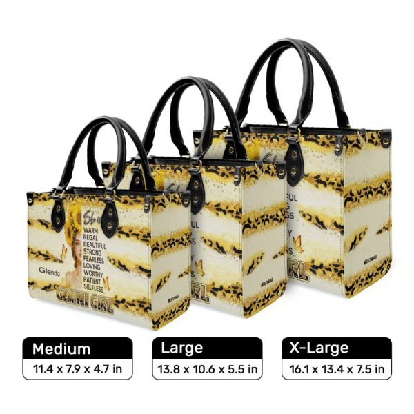 Zodiac Girl - She Is Warm Regal Strong Fearless Worthy - Personalized Leather Handbag Sbhn11