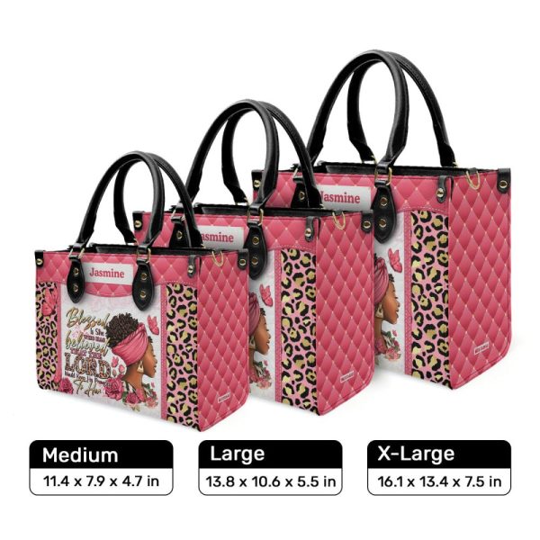 The Lord Would Keep His Promises To Her - Personalized Leather Handbag Sblhbltn1469Ta