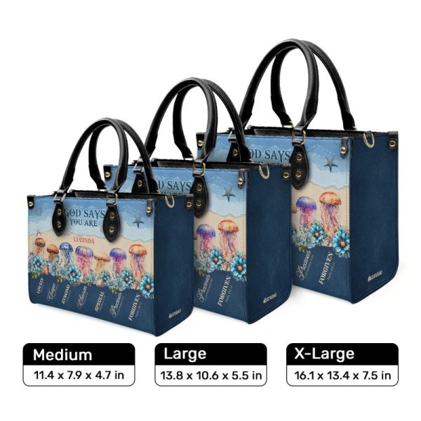 God Says You Are - Personalized Leather Handbag Mb87