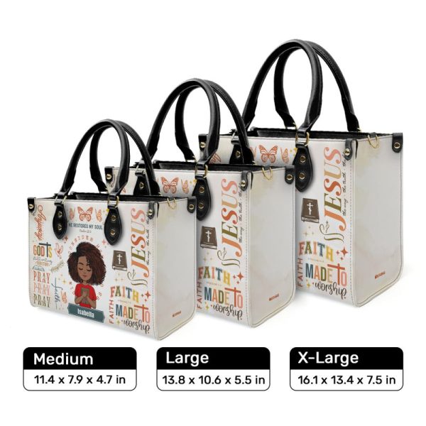 Faith Pray On It - Personalized Leather Handbag Sblhbltn1357L