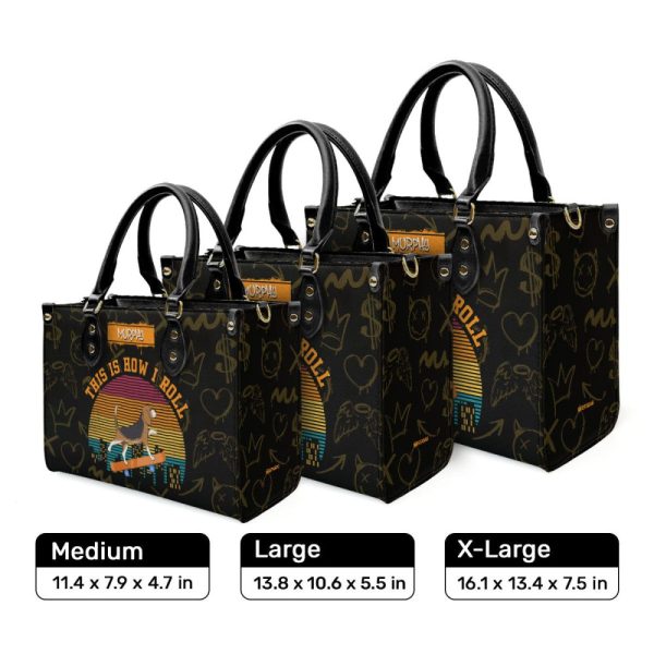 This Is How I Roll - Personalized Leather Hand Bag Sblhbha30