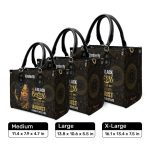 A Black Queen Living My Best Life - Personalized Leather Handbag