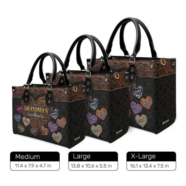 Grandma Sweetheart - Personalized Leather Handbag Sblhblm1439M
