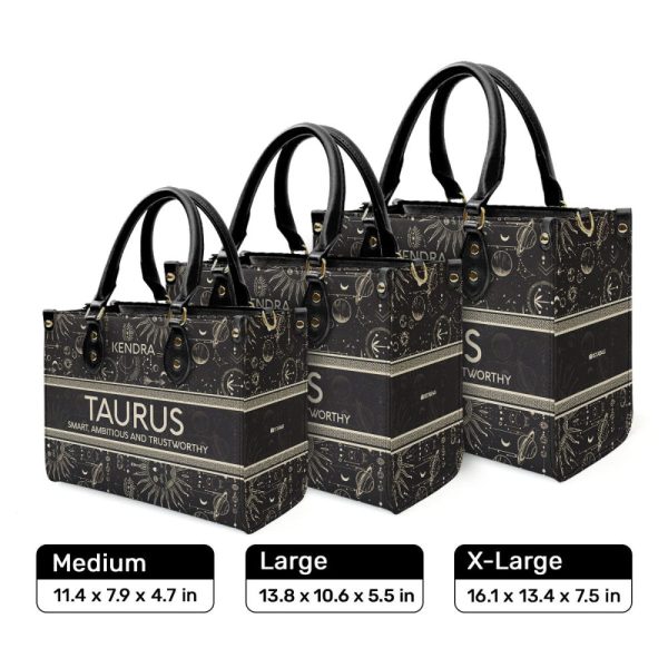 Zodiac Signs - Personalized Leather Handbag Stb217