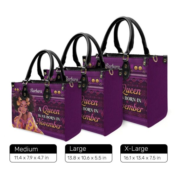 Black Queen - Personalized Leather Handbag