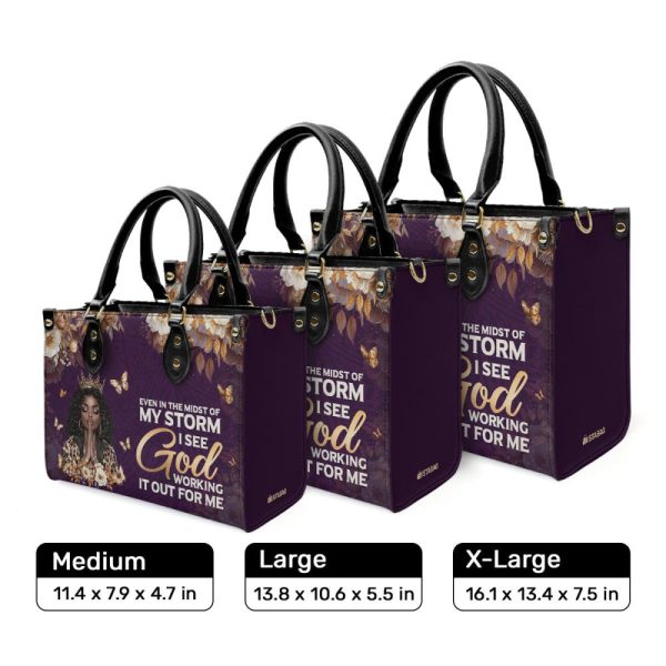 God Working It Out For Me - Personalized Leather Handbag