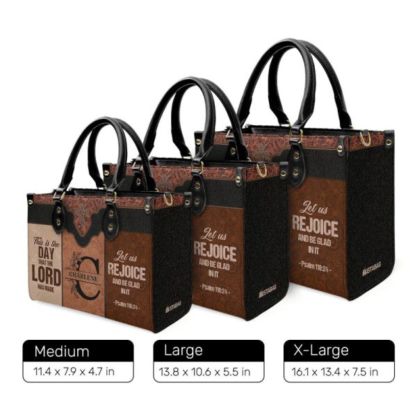 This Is The Day - Personalized Leather Handbag Sblhblm1522L