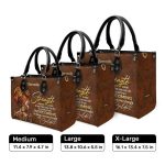 Strength Doesn'T Come From What You Can Do - Personalized Purple Leather Handbag Stb170