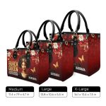 Black Queen Is Powerful - Personalized Leather Handbag
