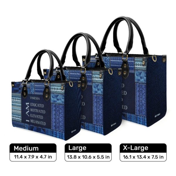 I Am - Jean Personalized Leather Handbag Sb28