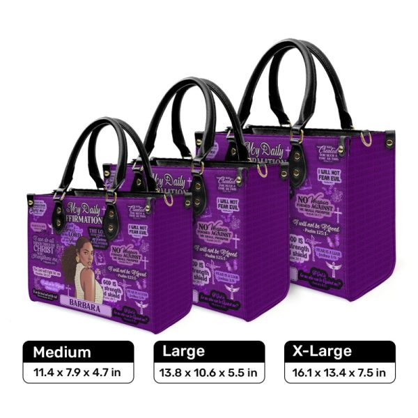 My Daily Affirmations - Personalized Leather Handbag
