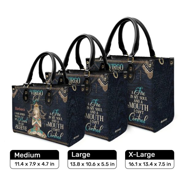 I Can'T Control - Personalized Leather Handbag Mb96