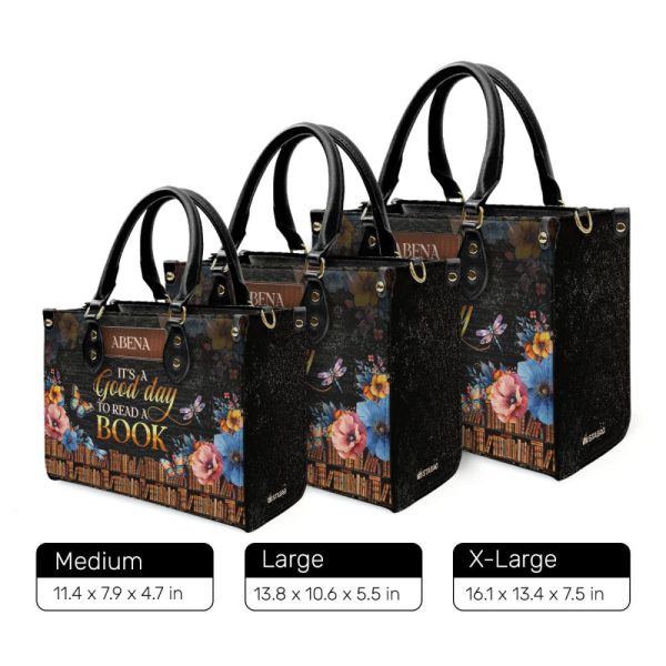 It'S A Good Day To Read A Book - Personalized Leather Handbag Sblhblm964L