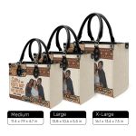 We Never Walk Alone - Personalized Leather Handbag