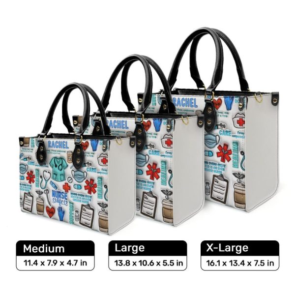 Nurse Life - Personalized Leather Handbag Sbn10