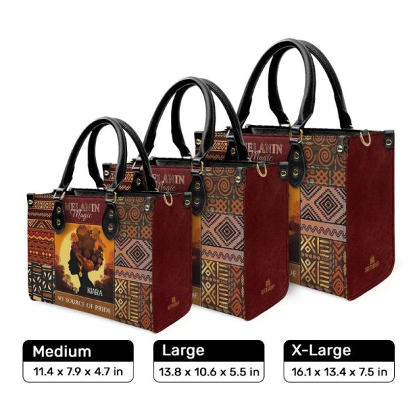 Melanin Magic - Personalized Leather Handbag Mb06