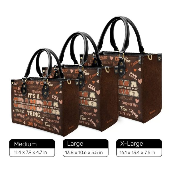 It Is A Grandma Thing - Personalized Leather Handbag Sblhblm2509T