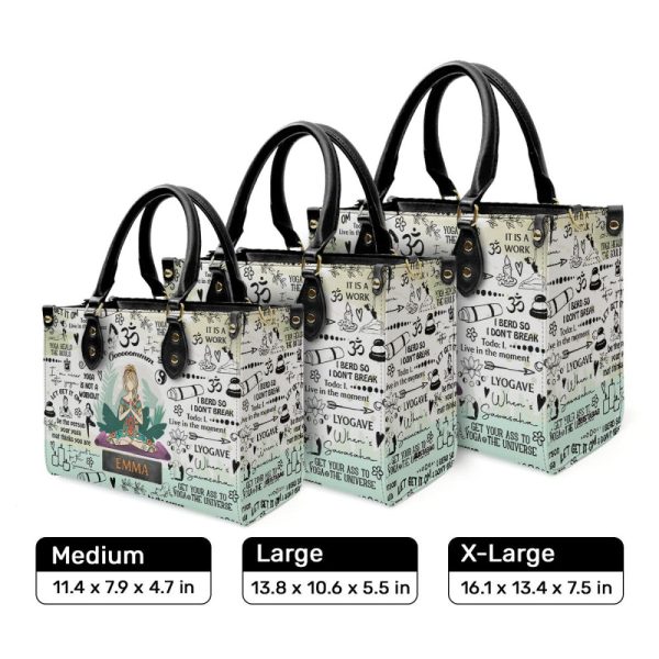 I'M Nicer After Yoga - Personalized Leather Hand Bag Sblhbt73