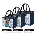 She'S Black She'S A Queen She'S A Healthcare Worker Living Her Best Life - Personalized Leather Handbag Stb162