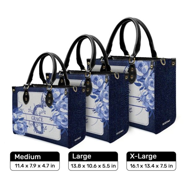 Initial Letter - Personalized Leather Handbag Sb97