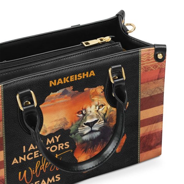 I Am My Ancestors Wildest Dreams - Personalized Leather Handbag Mb27