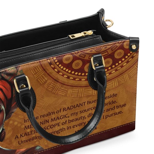 Kaleidoscope Of Beauty - Personalized Leather Handbag Sb01