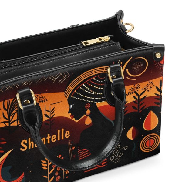 Black Beauty - Personalized Leather Handbag Sb108