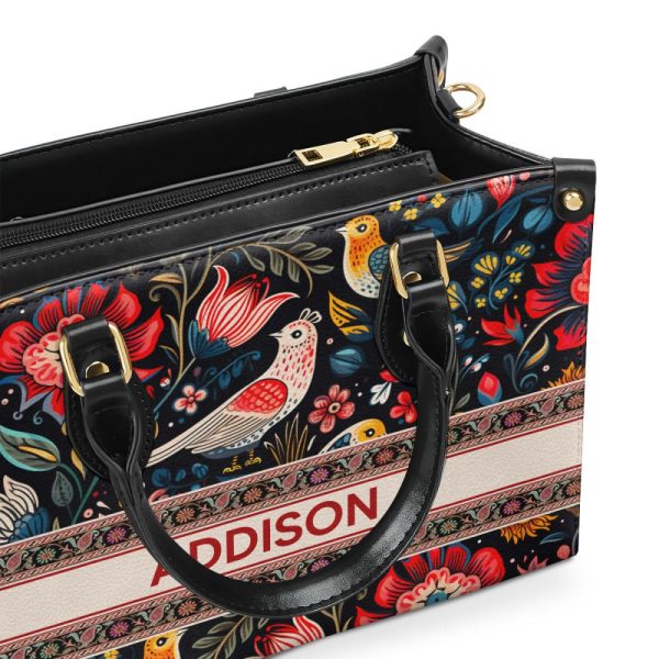 Flower - Four Seasons - Personalized Leather Handbag Stb117