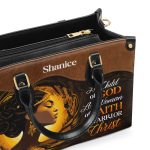 A Child Of God - Personalized Leather Handbag Stb27