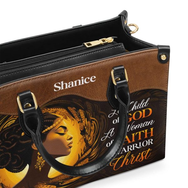 A Child Of God - Personalized Leather Handbag Stb27