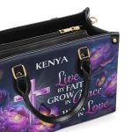 Live By Faith - Personalized Leather Handbag Stb31