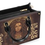 Keep Calm And Loc On - Personalized Leather Handbag Stb34