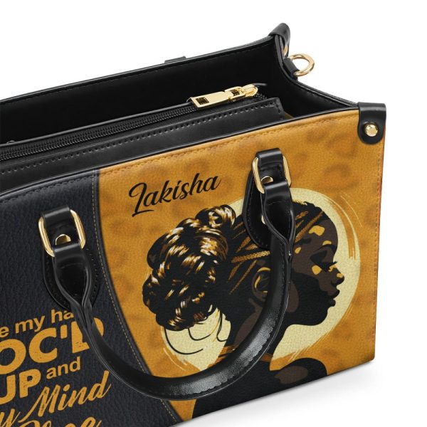 I Like My Hair Loc'D Up - Personalized Leather Handbag Stb39