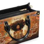 I Am The Master Of My Fate - Personalized Leather Handbag Stb56