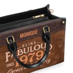Being Fabulous - Personalized Leather Handbag Stb59