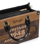Personalized Vintage Brown Leather Handbag Stb66