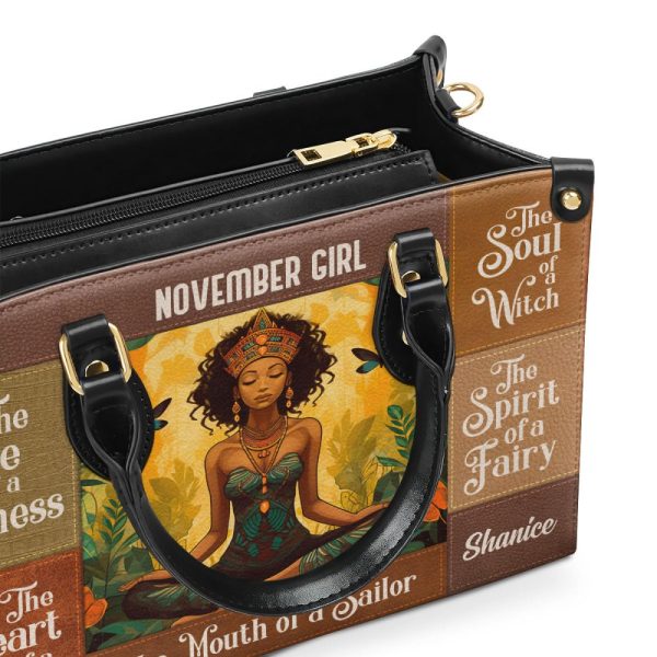 The Soul Of Witch - Personalized Leather Handbag Stb73