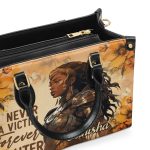 Forever A Fighter - Personalized Leather Hand Bag Stb83