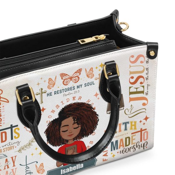 Faith Pray On It - Personalized Leather Handbag Sblhbltn1357L