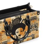 Black Origin Art - Personalized Leather Handbag Stb50