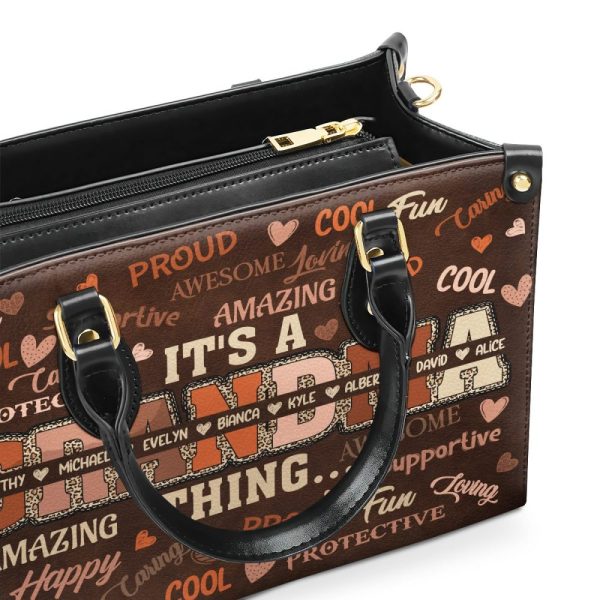 It Is A Grandma Thing - Personalized Leather Handbag Sblhblm2509T