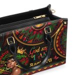 God Says I Am Black - Personalized Leather Handbag