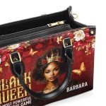Black Queen Is Powerful - Personalized Leather Handbag