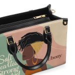 Soft Hearted Strong Minded - Personalized Leather Handbag Stb96